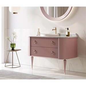 Felice 100 Cm Pudra Banyo Dolabı Alt Modül Ve Lavabo