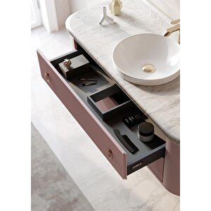 Felice 100 Cm Pudra Banyo Dolabı Alt Modül Ve Lavabo