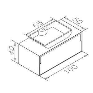 Orka Craft 100 Cm Ceviz Antrasit Banyo Dolabı Alt Modül Ve Lavabo