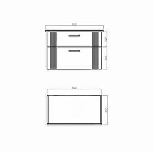 Orka Bari 85 Cm Mat Yeşil Banyo Dolabı Alt Modül Ve Lavabo