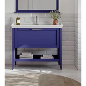 Bastle 80 Cm Lacivert Banyo Dolabı Alt Modül Ve Lavabo