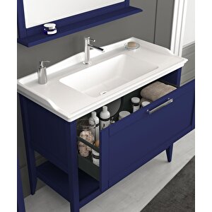 Bastle 80 Cm Lacivert Banyo Dolabı Alt Modül Ve Lavabo