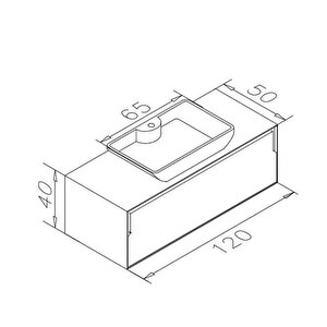 Orka Craft 120 Cm Ceviz Antrasit Banyo Dolabı Alt Modül Ve Lavabo