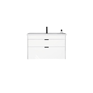 Trio 65 Cm Beyaz Çekmeceli Banyo Dolabı Alt Modül Ve Lavabo