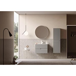 Orka Moonlight 70 Cm Vizon Banyo Dolabı Alt Modül Ve Lavabo