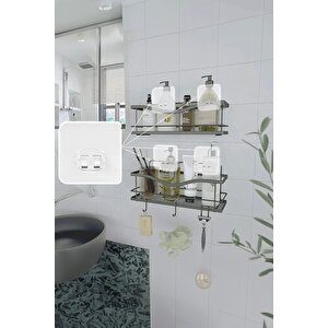 10 Adet 7x7cm Yedek Süper Güçlü Yapışkanlı Askı, 20kg Banyo - Mutfak Raf Tutucu Sticker, Delmesiz