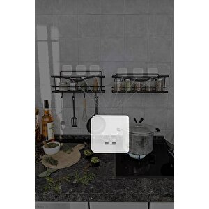 10 Adet 7x7cm Yedek Süper Güçlü Yapışkanlı Askı, 20kg Banyo - Mutfak Raf Tutucu Sticker, Delmesiz
