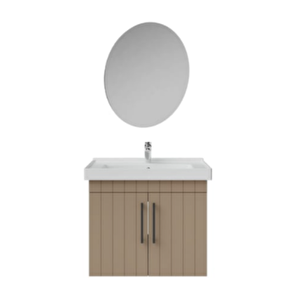 D20.ld065.kpk.clk D20 65 Cm Banyo Dolabı Ve Yuvarlak Ayna Takım Dafne