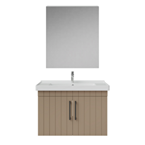D20.ld080.kpk.clk D20 80 Cm Banyo Dolabı Ve Düz Ayna Takım Dafne