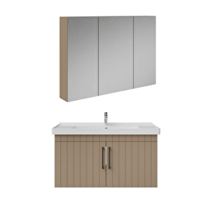 D20.ld.0100.kpk.clk D20 100 Cm Banyo Dolabı Ve Dolaplı Ayna Takım Dafne