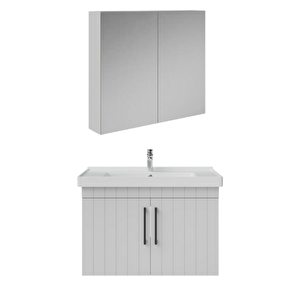 D20.ld.080.kpk.clk D20 80 Cm Banyo Dolabı Ve Aynalı Dolapa Takım Beyaz