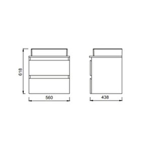 Ad0080.10.ps Alinda 80 Cm Lavabo Dolaplı Ve Aynalı Dolap Takımı Parlak Siyah