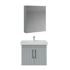 D20.ld065.kpk.clk D20 65 Cm Banyo Dolabı Ve Aynalı Dolaplı Takım Mat Gri