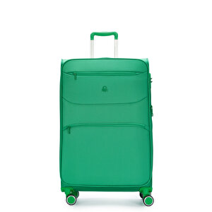 Benetton 3'lü Valiz Seti Lüx Kumaş Valiz Yeşil Bnt2400