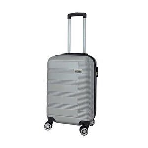 3'lü Valiz Seti Abs Valiz 4x2 Teker Gri 1451