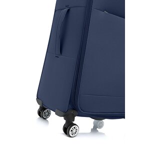 Orta Boy Lüx Kumaş Valiz Lacivert 2082