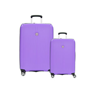 2'li Valiz Seti Büyük Boy - Kabin Boy Lila 04pc6500