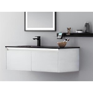 Lisbon 110 Cm Beyaz Banyo Dolabı Alt Modül Ve Lavabo