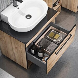 Knidos 70 Cm Legnano Banyo Dolabı Alt Modül Ve Lavabo