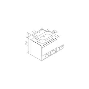 Orka Knidos 70 Cm Legnano Banyo Dolabı Alt Modül Ve Lavabo