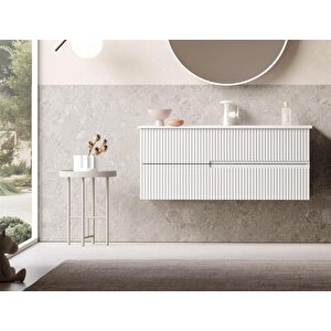 Moonlight 90 Cm Beyaz Banyo Dolabı Alt Modül Ve Lavabo
