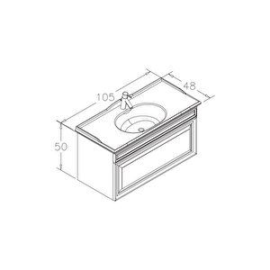 Design 100 Cm Cappucino Banyo Dolabı Alt Modül Ve Lavabo