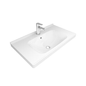 Duden 80 Cm Meşe Banyo Dolabı Alt Modül Ve Lavabo