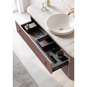Felice 140 Cm Pudra Banyo Dolabı Alt Modül Ve Lavabo