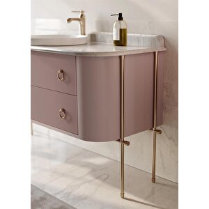 Orka Felice 140 Cm Pudra Banyo Dolabı Alt Modül Ve Lavabo