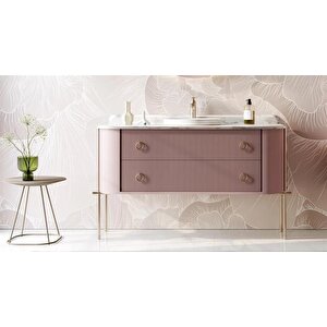 Orka Felice 140 Cm Pudra Banyo Dolabı Alt Modül Ve Lavabo