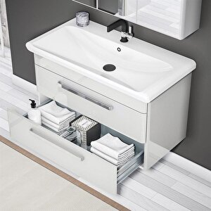Orka Rose 95 Cm Kaşmir Banyo Dolabı Alt Modül Ve Lavabo