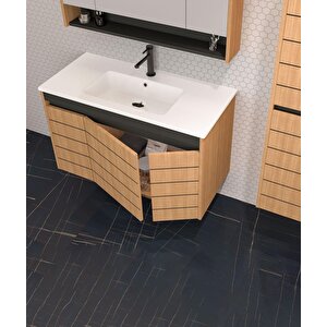 Ricato 100 Cm Kiraz Banyo Dolabı Alt Modül Ve Lavabo