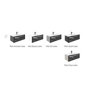 Urban 100 Cm Kaşmir Bronz Banyo Dolabı Alt Modül Ve Lavabo