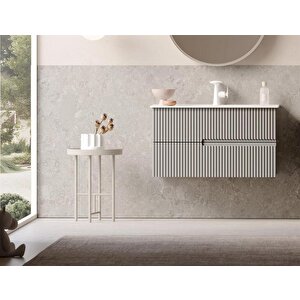 Moonlight 90 Cm Vizon Banyo Dolabı Alt Modül Ve Lavabo