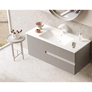 Moonlight 90 Cm Vizon Banyo Dolabı Alt Modül Ve Lavabo