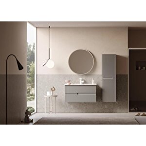 Orka Moonlight 90 Cm Vizon Banyo Dolabı Alt Modül Ve Lavabo