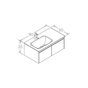 Lisbon 90 Cm Gri Banyo Dolabı Alt Modül Ve Lavabo