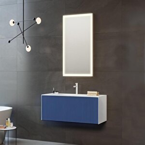 Cube 80 Cm Lacivert Banyo Dolabı Alt Modül Ve Lavabo