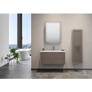Clay 80 Cm Toprak Banyo Dolabı Alt Modül Ve Lavabo