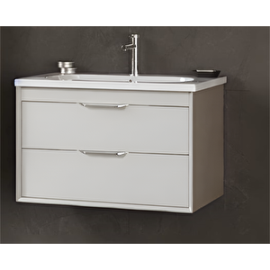 Clay 100 Cm Beyaz Banyo Dolabı Alt Modül Ve Lavabo