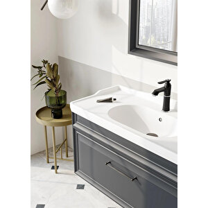 Orka Design 105 Cm Antrasit Banyo Dolabı Alt Modül Ve Lavabo