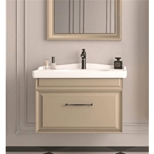 Design 85 Cm Cappucino Banyo Dolabı Alt Modül Ve Lavabo
