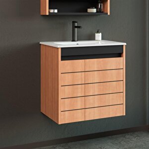 Ricato 60 Cm Kiraz Banyo Dolabı Alt Modül Ve Lavabo