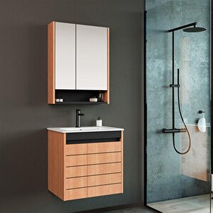 Ricato 60 Cm Kiraz Banyo Dolabı Alt Modül Ve Lavabo