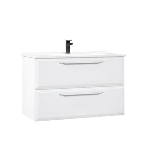Nuvola 65 Cm Beyaz Banyo Dolabı Alt Modül Ve Lavabo