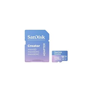 Creator 128gb 190/90mb/s Microsdxc Uhs-i A2 V30 Adaptörlü Hafıza Kartı Sdsqxaa-128g-in6ms