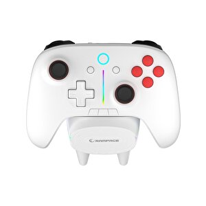 Hydra Pro Beyaz Bt + 2.4 Ghz Şarj İstasyonlu Pc Gamepad Rgb Joypad