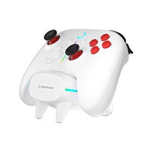 Hydra Pro Beyaz Bt + 2.4 Ghz Şarj İstasyonlu Pc Gamepad Rgb Joypad