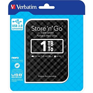 Verbatim 53194 - 1tb Usb 3.0 Siyah Taşınabilir Harddisk