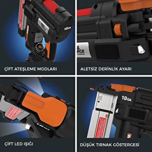 Worx Wx842.9 20volt 15-50mm Profesyonel Şarjlı Çivi Çakma Makinesi + 2700 Adet Yedek Çivi (akü Dahil Değildir)